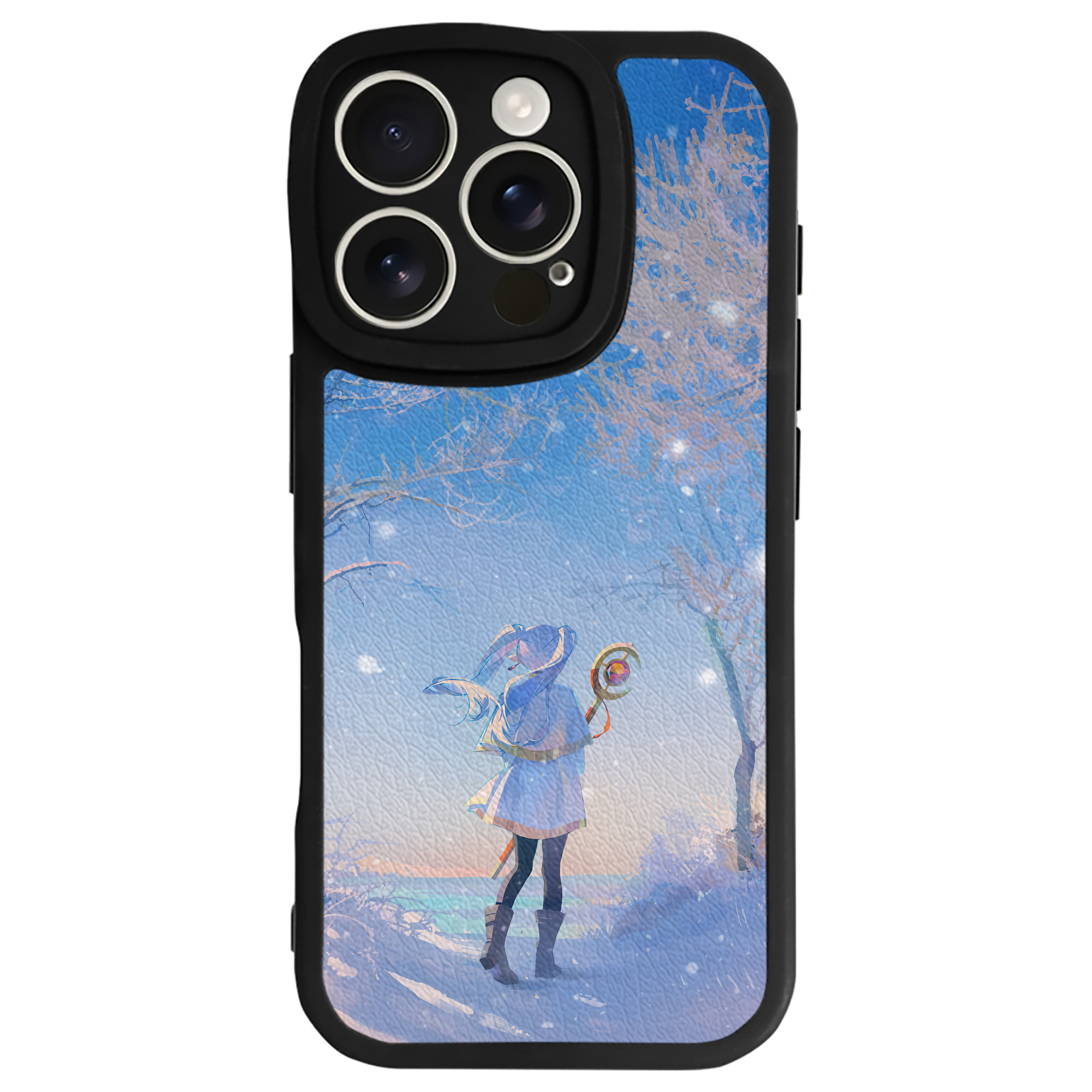 （画像用） 葬送のフリーレン Frieren 【iPhone 16シリーズ対応】シリコンスマホケース（レザー調） 材質：シリコン